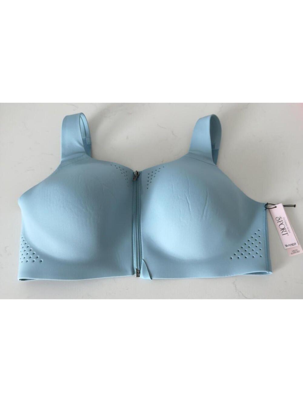 VSX Featherweight Max Fountain Blue Front Close High Impact Sports Bra